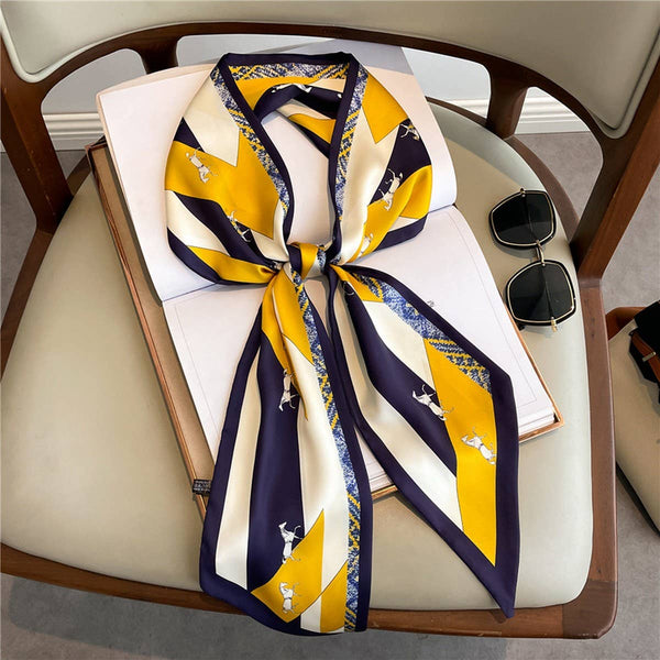 FASHIONABLE DOUBLE-LAYER NARROW SILK HEAD SCARF_CWASC1512: TYPE1 / (OS) 1