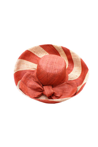 Whiskey Two Tone Stripe Straw Hat