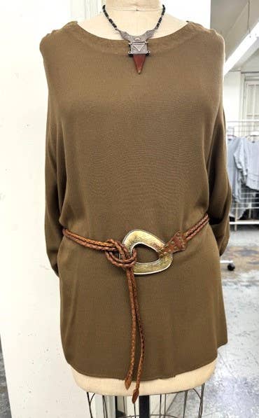 BRAIDED LEATHER BELT