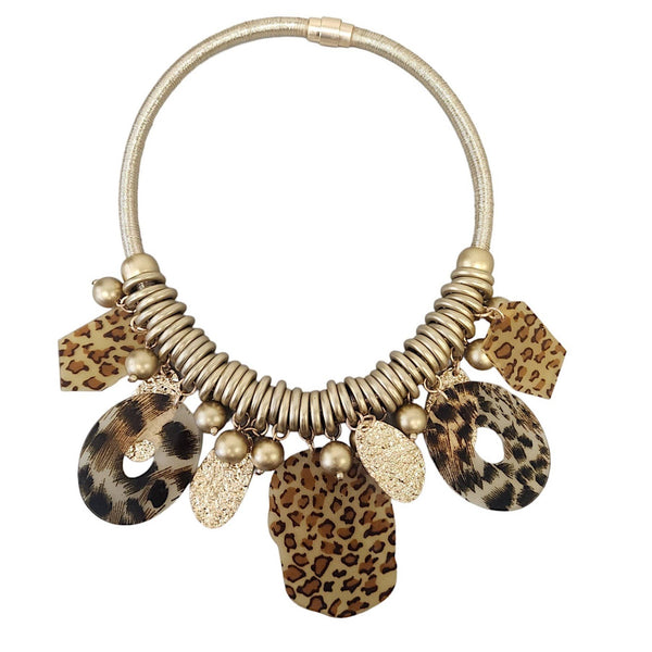 Animal Print Tortoise Shell Necklace
