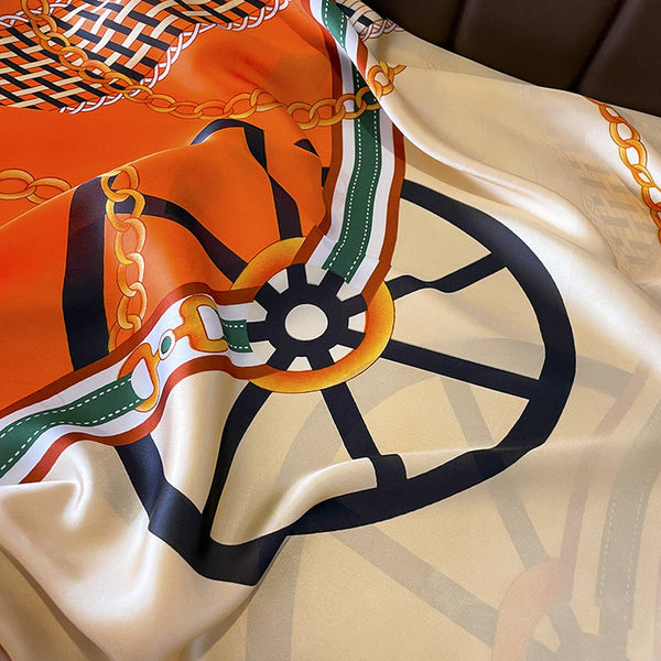 Retro Equestrian Print Shawl/Scarf