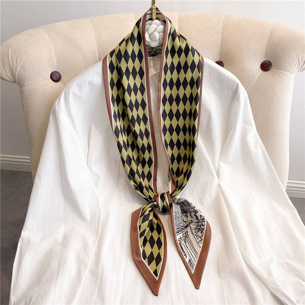 FASHIONABLE DOUBLE-LAYER NARROW SILK HEAD SCARF_CWASC1512: TYPE1 / (OS) 1
