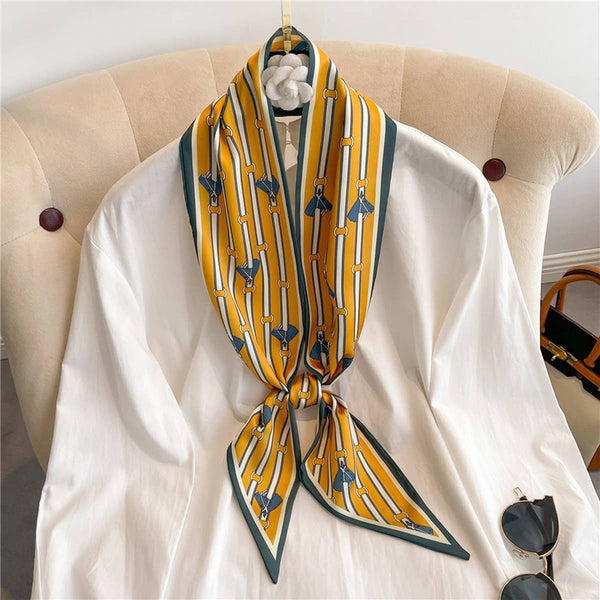 FASHIONABLE DOUBLE-LAYER NARROW SILK HEAD SCARF_CWASC1512: TYPE1 / (OS) 1