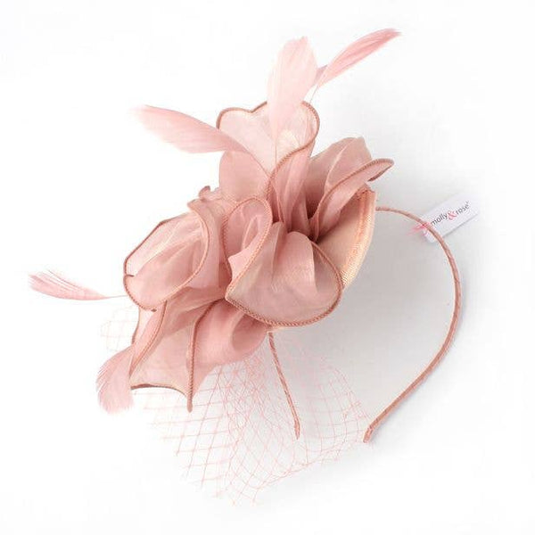 Style Fleur. Pink Chiffon Fascinator On An Aliceband