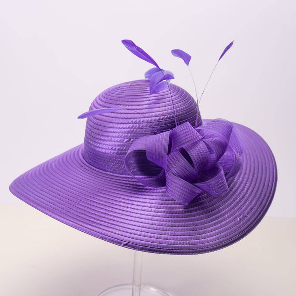 321883 | Color Satin Taffeta Off-The-Face Church Hat: BLACK
