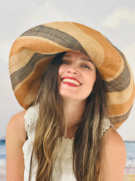 Tobacco Swirl Hat with 7" Brim