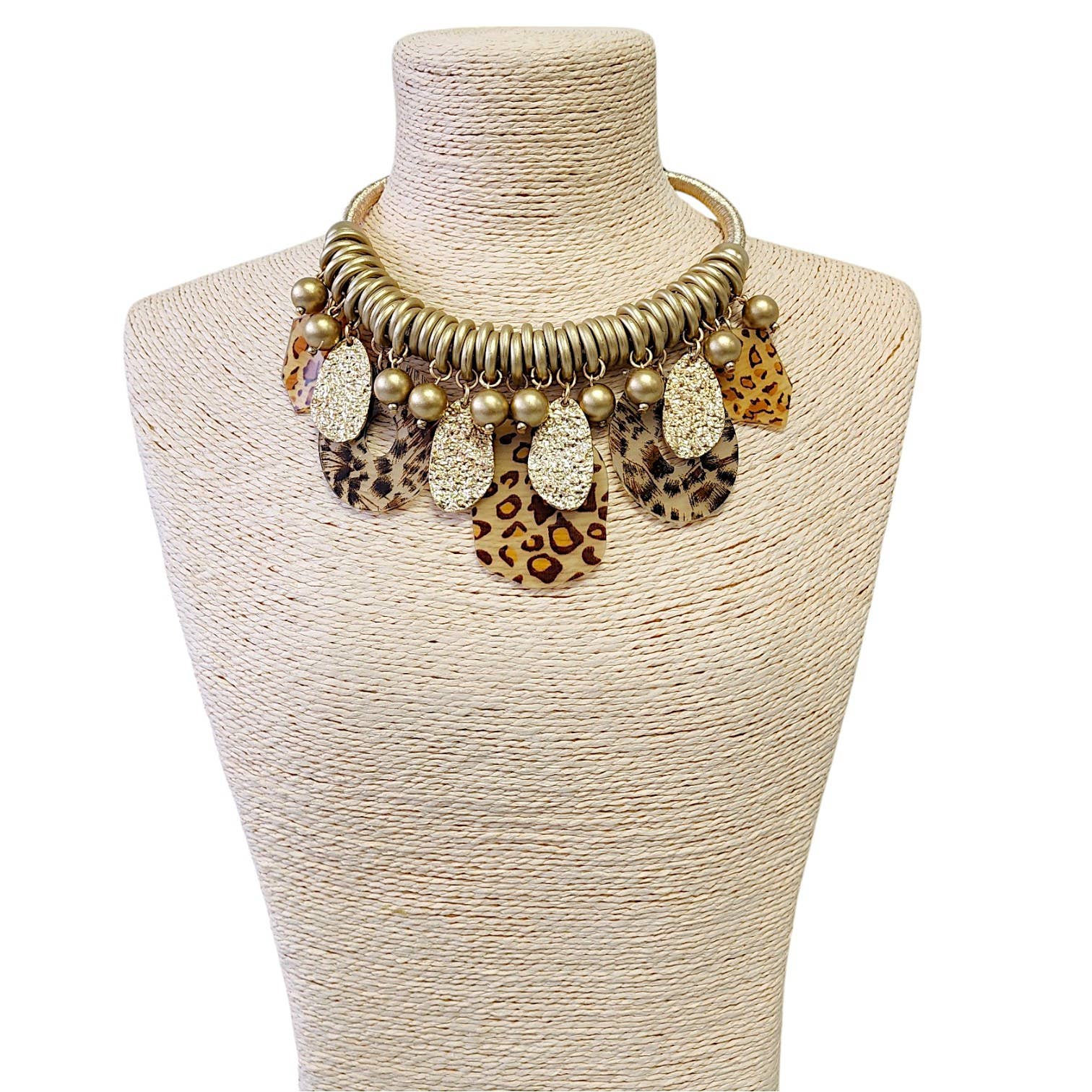 Animal Print Tortoise Shell Necklace