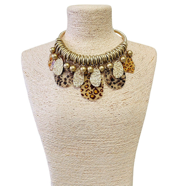 Animal Print Tortoise Shell Necklace