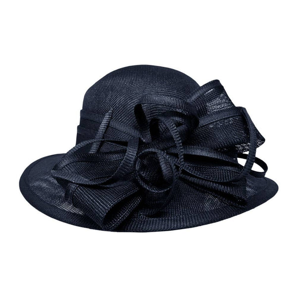 Two Tone Bow Accent Elegant Sinamay Dressy Hat: Beige,Brown