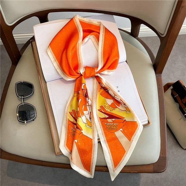 FASHIONABLE DOUBLE-LAYER NARROW SILK HEAD SCARF_CWASC1512: TYPE1 / (OS) 1