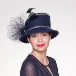 400769 Wool Felt Tear Drop Crown Hat: MINK / BROWN / Felt