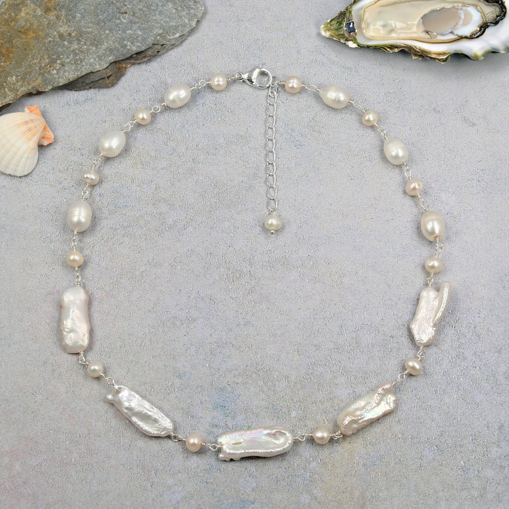 Moonlit Tide Pearl Necklace