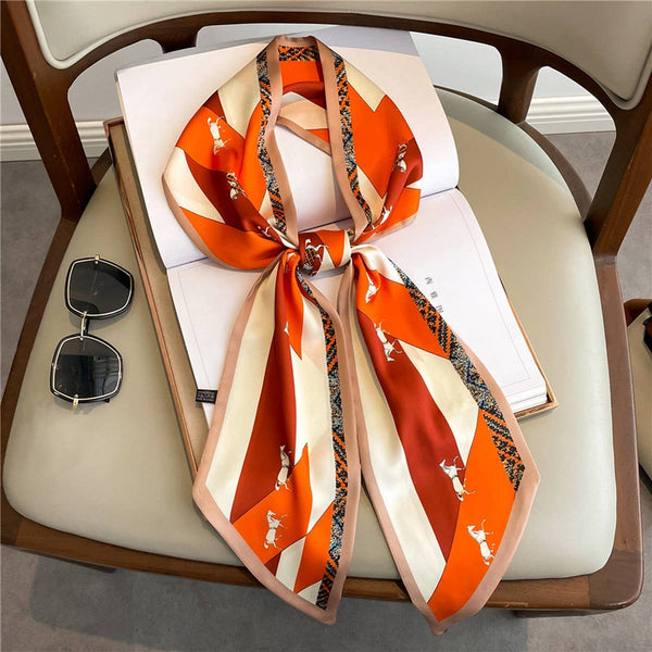 FASHIONABLE DOUBLE-LAYER NARROW SILK HEAD SCARF_CWASC1512: TYPE1 / (OS) 1