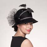 400769 Wool Felt Tear Drop Crown Hat: MINK / BROWN / Felt