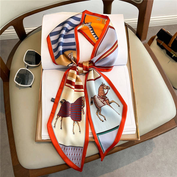 FASHIONABLE DOUBLE-LAYER NARROW SILK HEAD SCARF_CWASC1512: TYPE1 / (OS) 1
