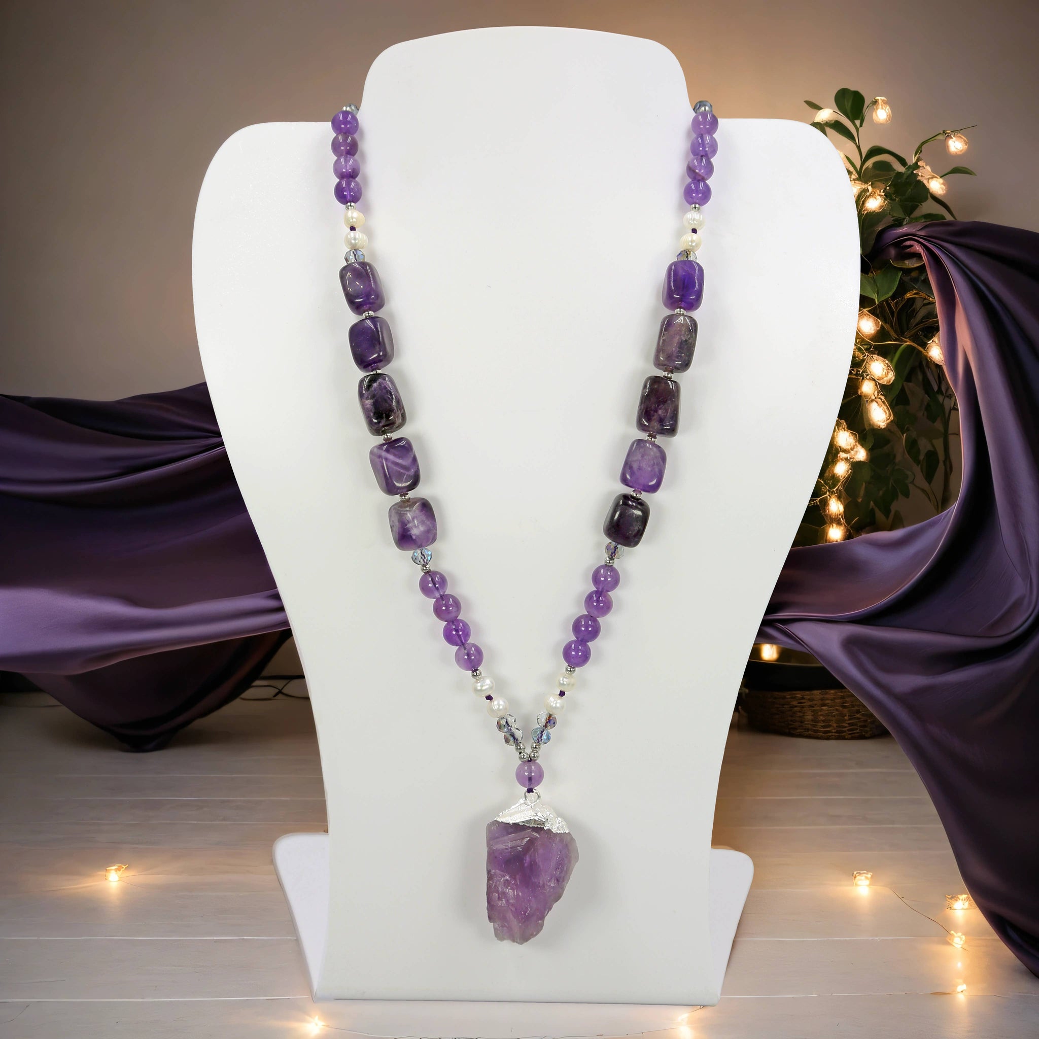 Amethyst Pendant Necklace