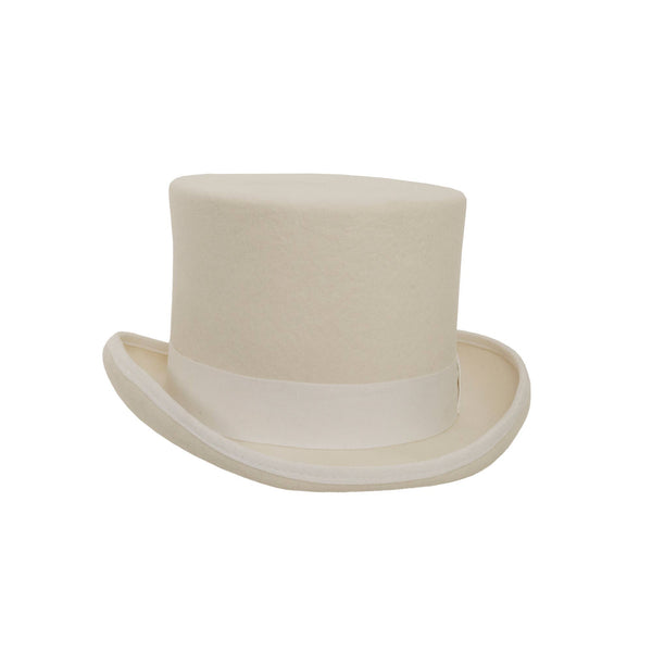 Lightweight Wool Top Hat - Style Majestic: White / LG