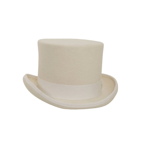 Lightweight Wool Top Hat - Style Majestic: White / SM