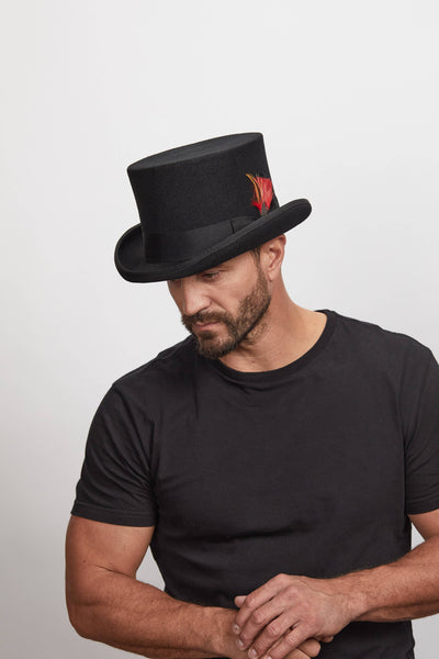 Lightweight Wool Top Hat - Style Majestic: White / LG