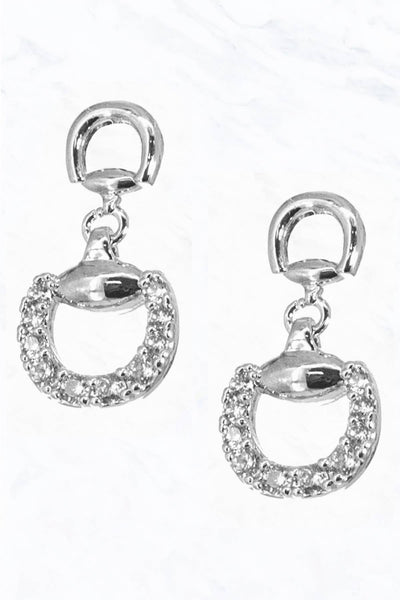 Dainty Metal and Stone Stud Earrings: Gold