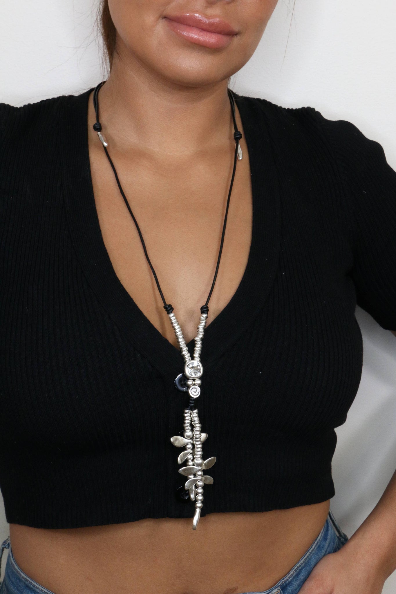 Item # NN-3136 W - Pewter Necklace