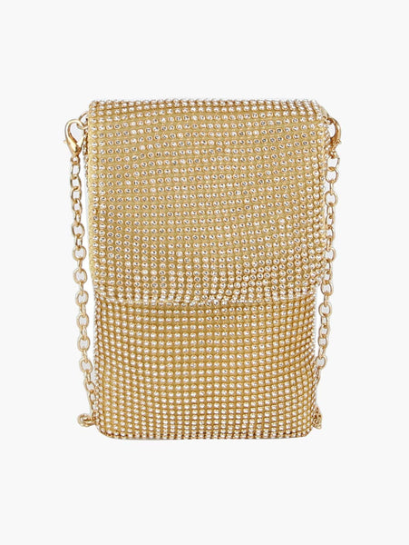 Evening Clutch Purse Mesh Crossbody Bag: SILVER