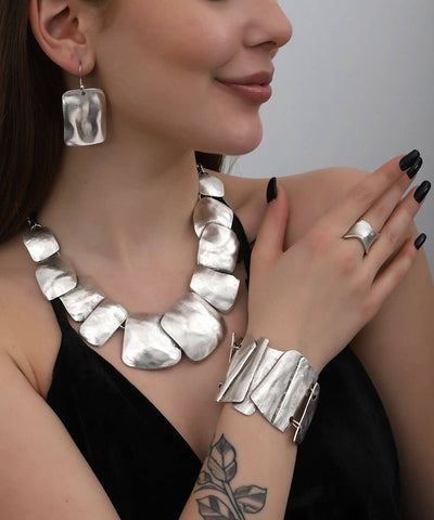 Fine silver plated jewelry set
