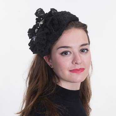5740H  BAGGED HEADBAND FASCINATOR COCKTAIL HATS