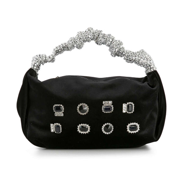 Bold Stone Petite Evening Bag: Black