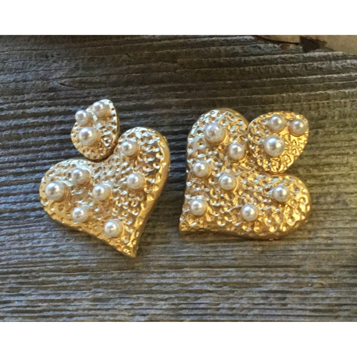 Earrings - heart of gold