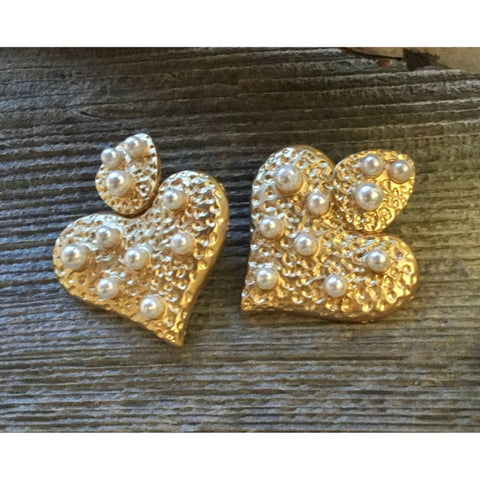 Earrings - heart of gold