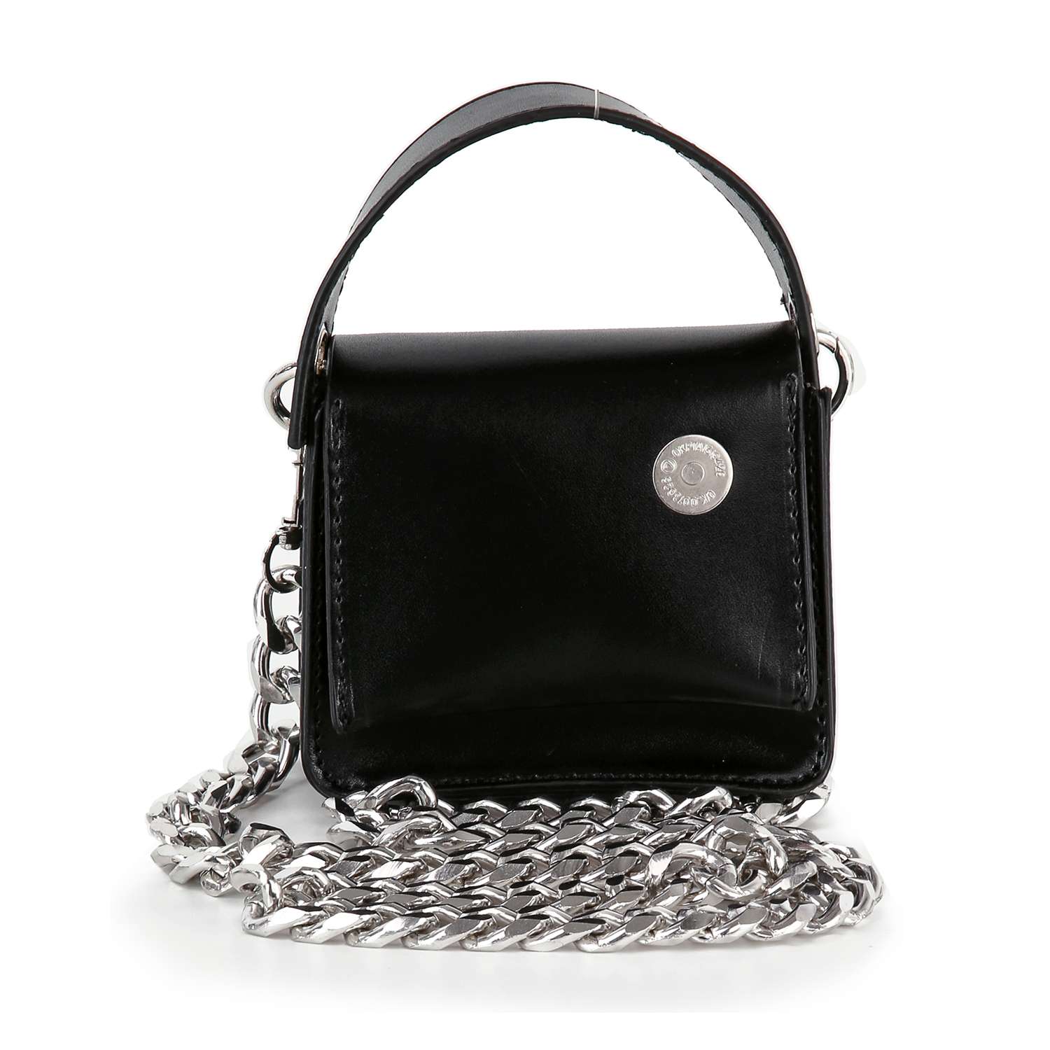 Chain Accented Evening Bag: Black