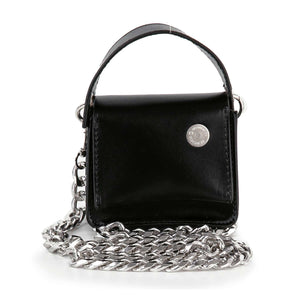 Chain Accented Evening Bag: Black