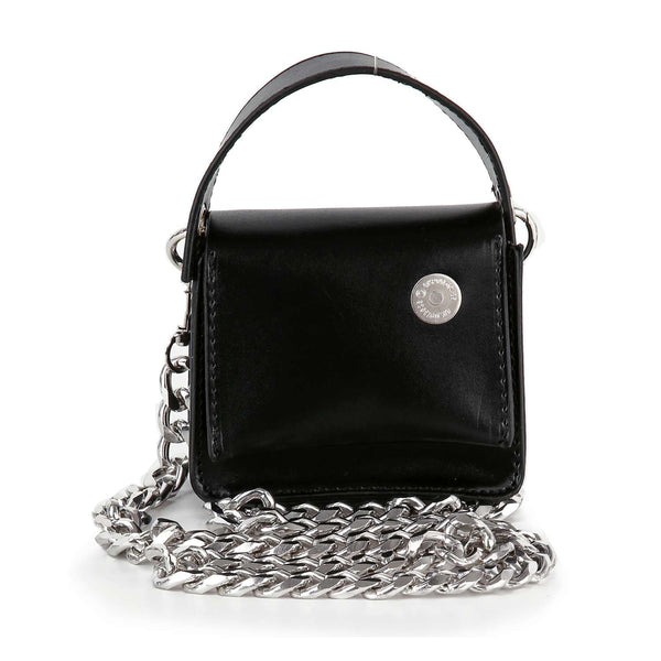 Chain Accented Evening Bag: Black
