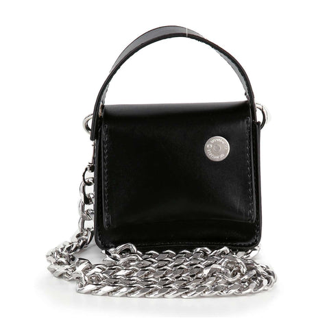 Chain Accented Evening Bag: Black