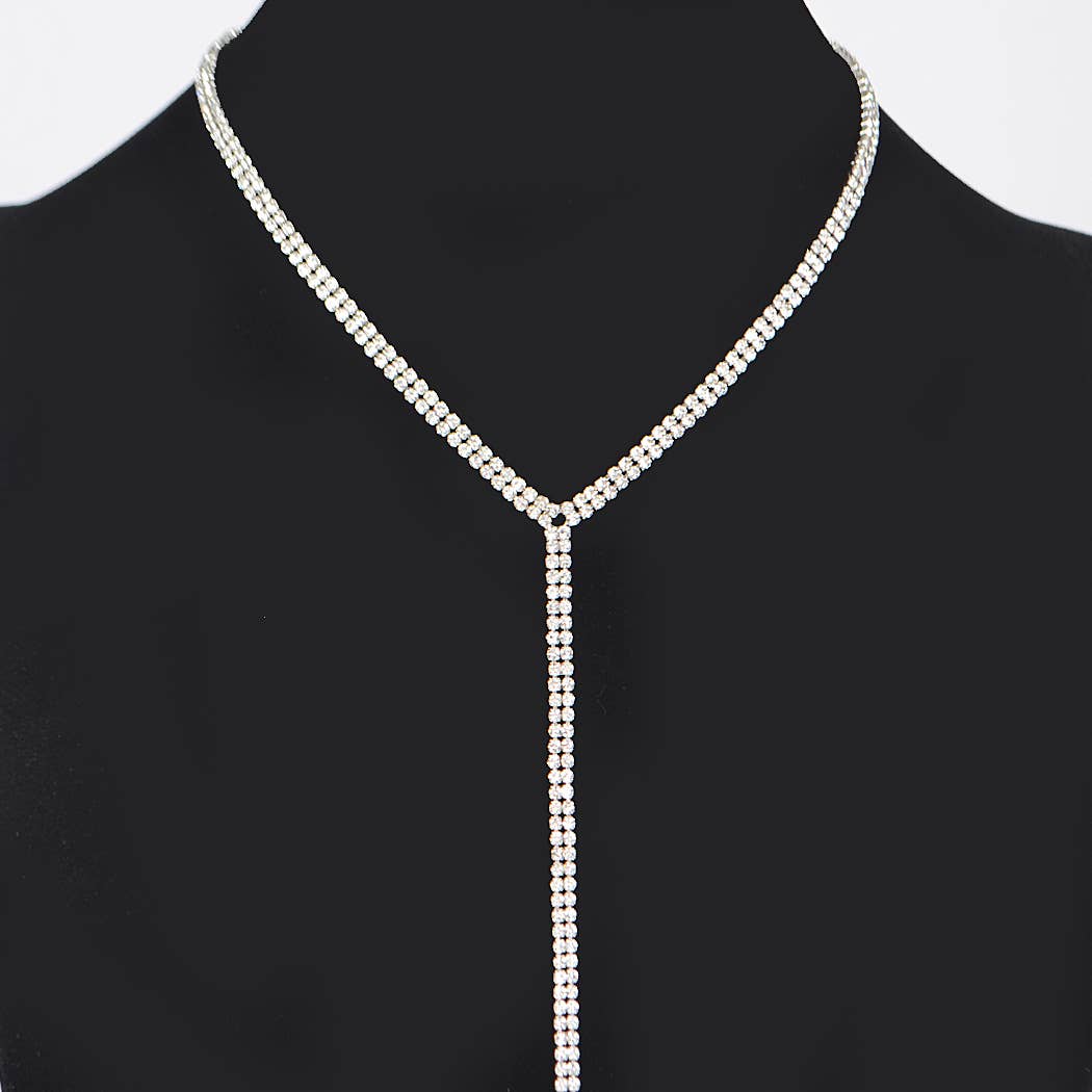 Rhinestone String Necklace: SLCL