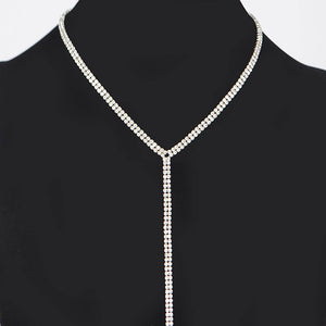 Rhinestone String Necklace: SLCL