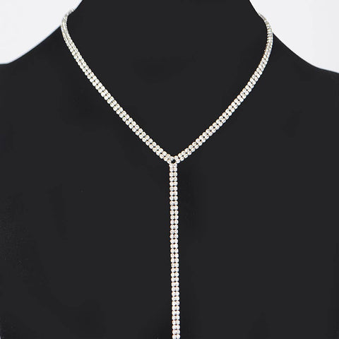 Rhinestone String Necklace: SLCL