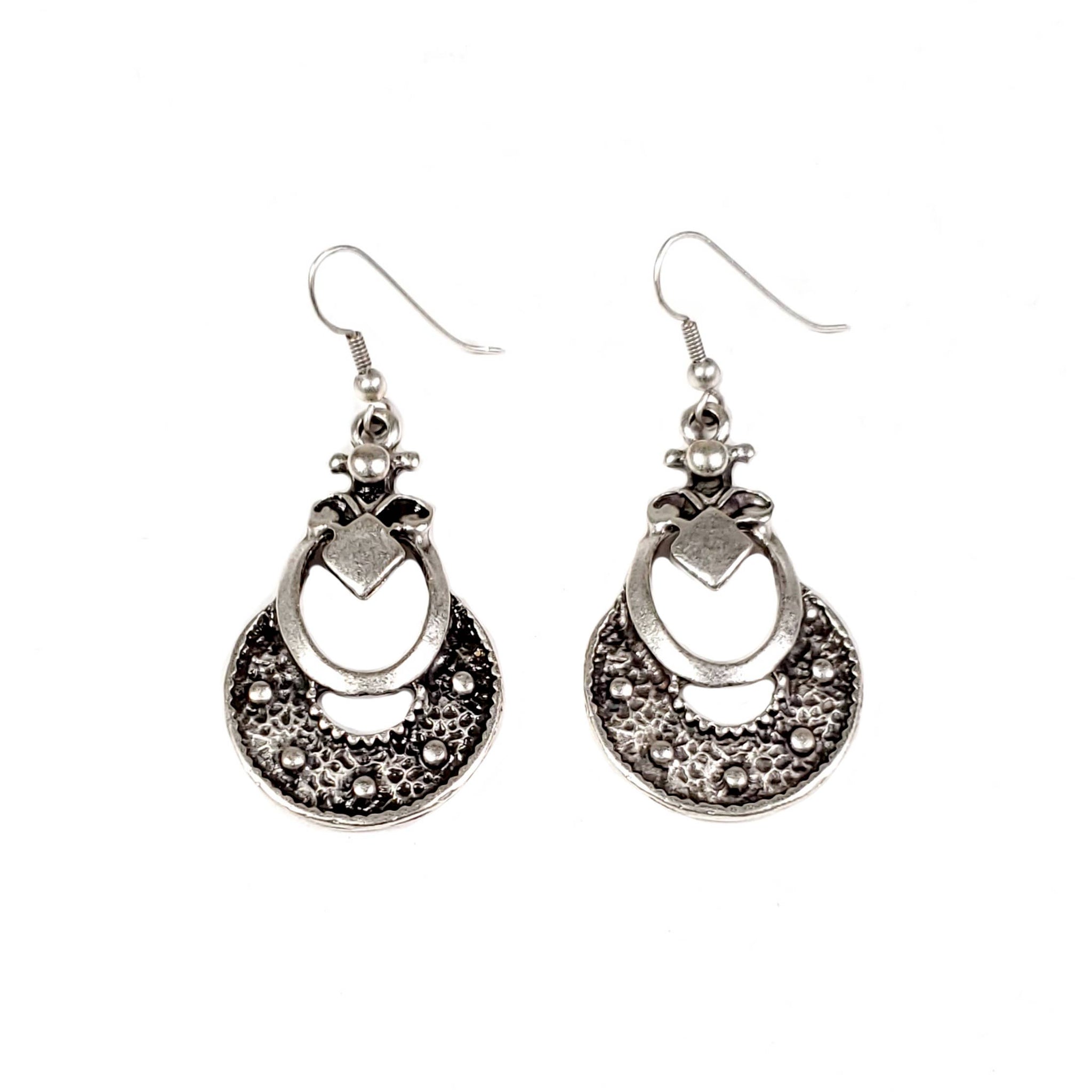 Item # KU-105 - Pewter Earrings