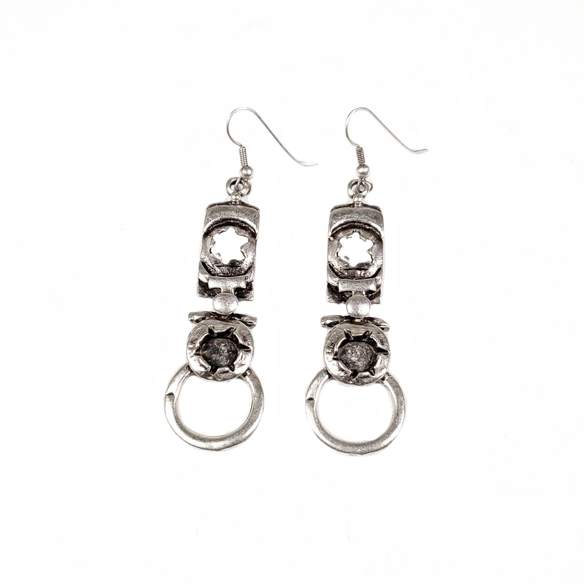 Item # KU-138 - Pewter Earrings