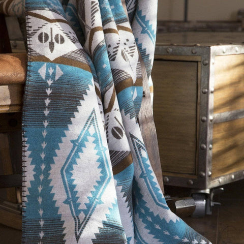 Turquoise Earth Throw Blanket