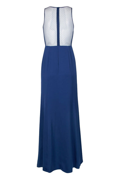 Zipper Back Illusion Gown